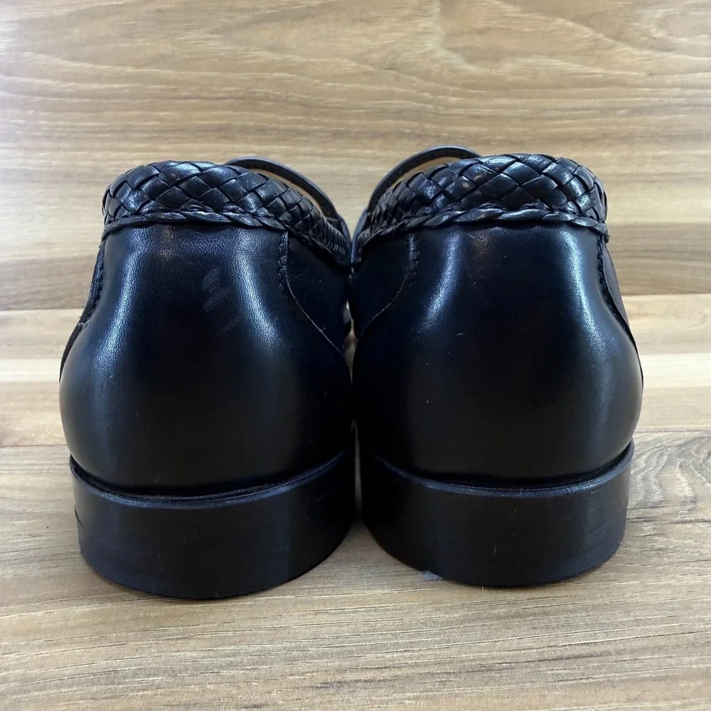 Allen Edmonds Maxfield Tassel Moc Toe Loafers 10 D Black Preppy Ivy Business‎